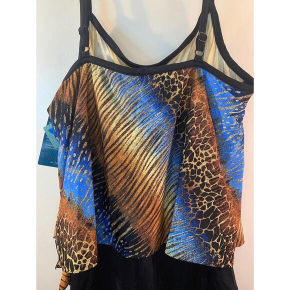 MAXINE OF HOLLYWOOD Women’s Minimizer One Piece Swimsuit / Size: 24W - Picture 12 of 13